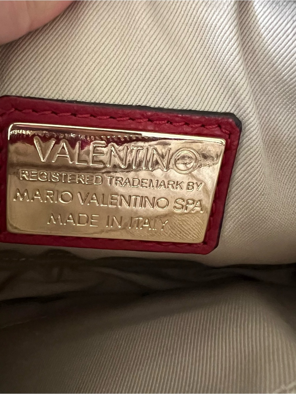 Valentino Red Quilted Leather Crossbody Bag with Gold Hardware - Picture 8 of 9